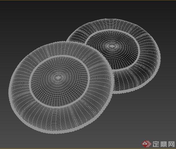 室内装饰圆形坐垫3DMAX模型(1)