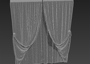 一扇窗帘设计3DMAX模型