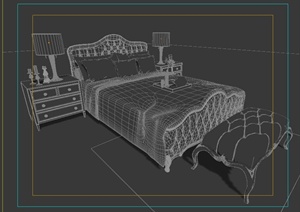 一套欧式床具设计3DMAX模型