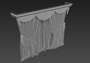 一道窗帘设计3DMAX模型