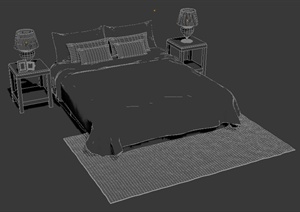 一张床设计3DMAX模型