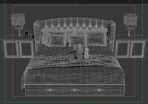 一张欧式大床设计3DMAX模型