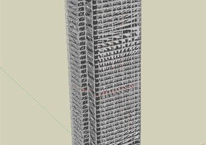 一栋超高层建筑设计SU(草图大师)模型