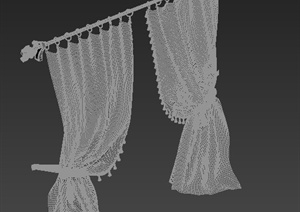 一道窗帘的3DMAX模型