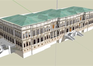 凯宾斯基伊斯坦布尔塞拉宫酒店建筑设计SU(草图大师)模型