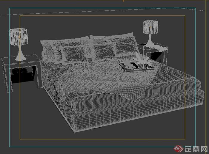 一张床设计3DMAX模型素材(1)