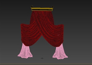 某建筑空间室内窗帘装饰品设计3DMAX模型