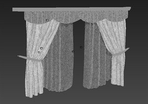 一道窗帘设计3DMAX模型素材