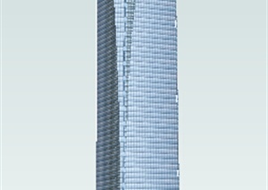 现代城市超高层办公建筑设计SU(草图大师)模型