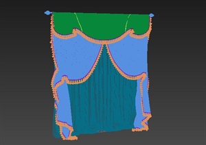 某建筑空间窗帘设计3DMAX模型