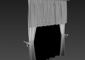 室内装饰素材布艺窗帘3DMAX模型