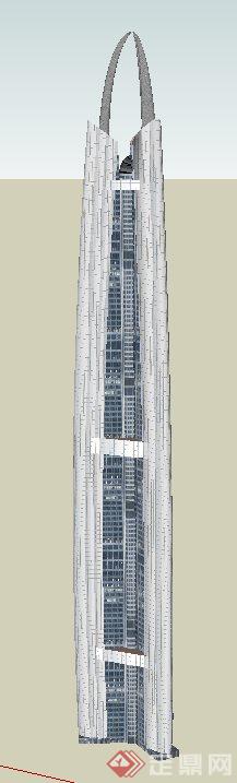 某概念酒店建筑设计SU模型(1)