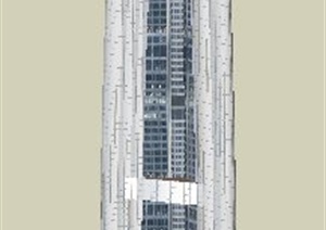 某概念酒店建筑设计SU(草图大师)模型
