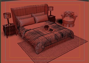 欧式床设计3DMAX模型