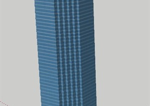 达拉斯广场美国银行建筑设计SU(草图大师)模型