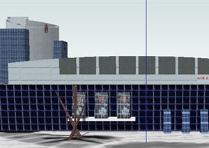 现代室内体育馆建筑设计SU(草图大师)模型