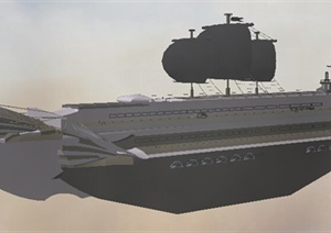 现代大型客运轮船设计SU(草图大师)模型