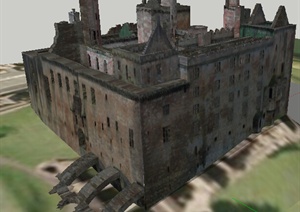 欧式多层城堡建筑设计SU(草图大师)模型