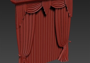 一扇窗帘设计3DMAX模型1