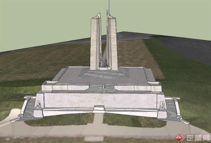 某景观纪念碑设计SU模型(1)