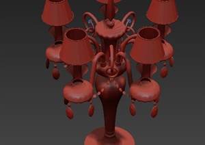 一盏水晶灯设计3DMAX模型