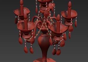 一盏烛台形水晶灯设计3DMAX模型