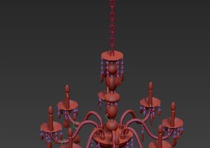 一盏水晶吊灯设计3DMAX模型