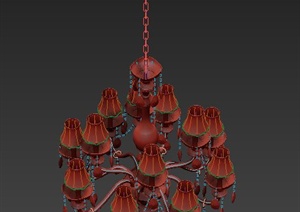 一盏中式吊灯设计3DMAX模型