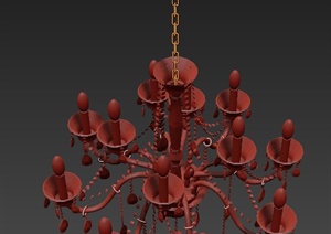 某烛台形吊灯设计3DMAX模型