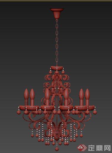 室内装饰水晶灯3dmax模型(1)