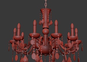 室内装饰烛台水晶灯3dmax模型