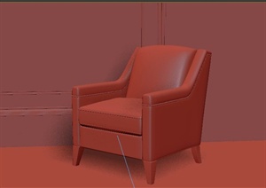 室内装饰现代单人沙发3dmax模型