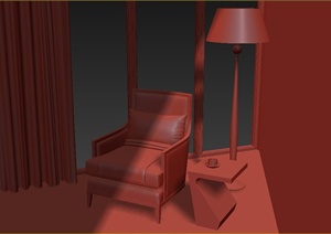 某新古典沙发灯具设计3DMAX模型