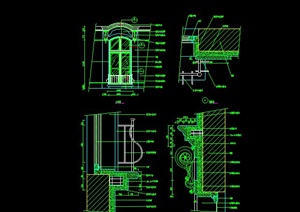 某欧式创窗子设计CAD施工图