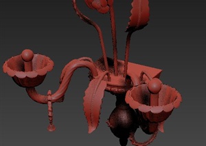 室内装饰花朵壁灯3dmax模型