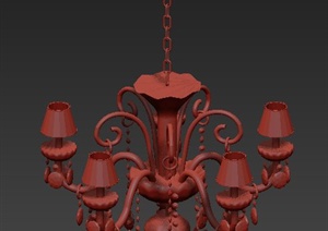一盏灯笼形吊灯设计3DMAX模型