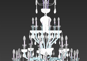 欧式室内水晶吊灯3DMAX模型