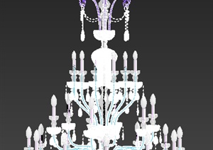 欧式水晶吊顶吊灯3DMAX模型