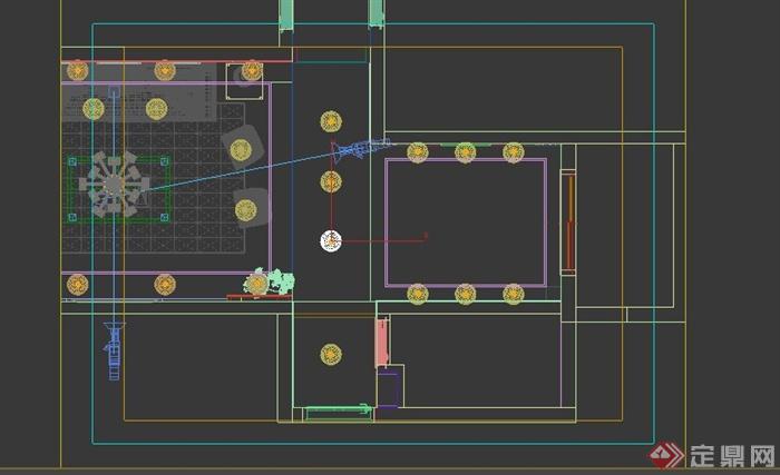 某住宅空间室内客厅装修方案设计3DMAX模型(2)