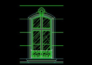 某欧式建筑窗子设计CAD图
