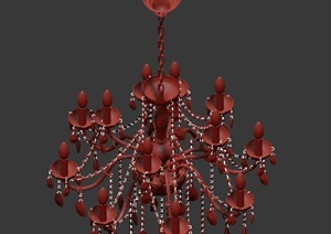 一盏室内水晶吊灯设计3DMAX模型
