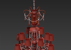 室内双层水晶吊灯设计3DMAX模型