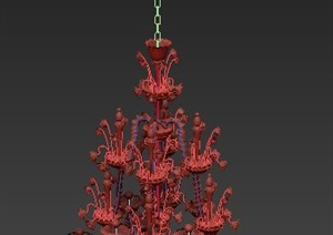 一盏室内三层吊灯设计3DMAX模型