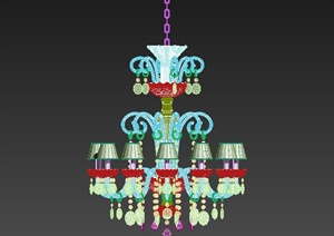 某现代室内水晶灯具设计3DMAX 模型