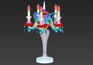 现代某水晶灯具设计3DMAX模型
