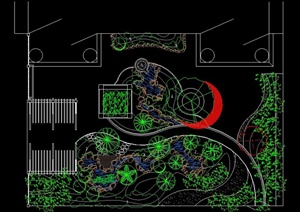 某现代别墅庭院景观设计CAD图