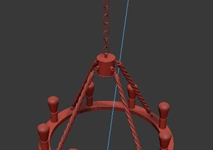 室内装饰现代复古工业风格吊灯3dmax模型