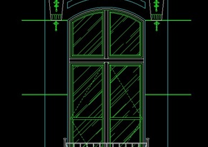 某个中式窗台设计CAD立面图