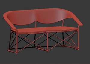 室内家具现代双人座椅3dmax模型