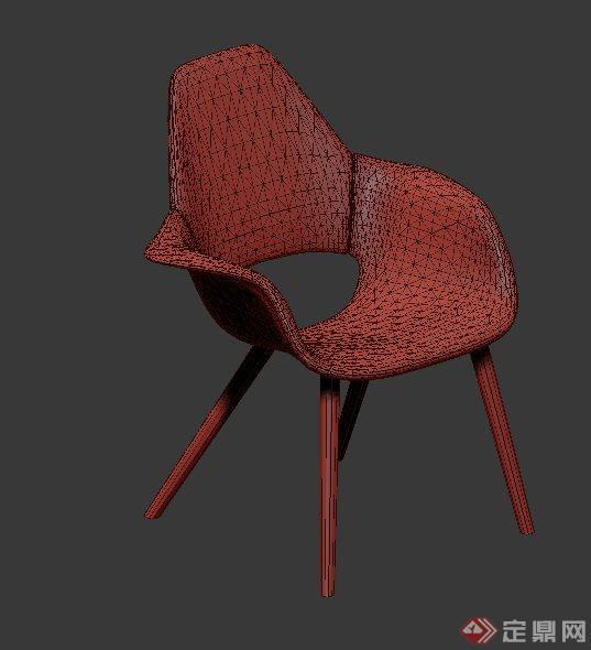 一个单人沙发椅设计3DS模型(2)
